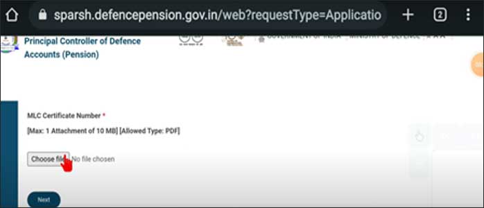 
How to Submit Manual Life Certificate (MLC) in SPARSH?:step-12