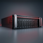 RDP GPU Mart flagship 8-GPU AI server graphite background red accent