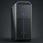 CARINA AI workstation — front view with mesh intake and status LED