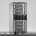 GB300 NVL72 - front compute-tray architecture (18 trays, 9 NVLink switch trays)